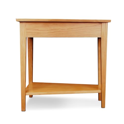 Image of Leick Home Teegan Wedge End Table, 15 inch, Desert Sands