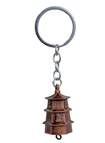 AMYCAUR Guardian Bell keychain, Keychain For Return Gift, Decorative Copper 1 pcs Metal Bell Charm For Good Luck, Key-Ring For Bike, Car, Backpack, Key Accessories, Gift Keyring For Men, Women