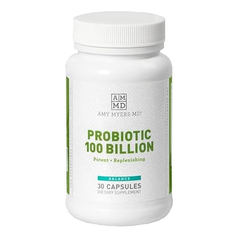 Dr. Amy Myers Best Probiotics 100 Billion CFU Per Capsule - for Women & Men - Powerful Combination of Doctor Approved Strains - Supports Healthy Digestion and Gut Microbiome - One Month Supply Cover