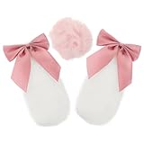 Anneome 帽装飾品 ウサギ耳 インテリア アクセサリー 可愛いぬいぐるみスル ヘルメットに モーターサイクル バイク スキー用 ユニークで耐久