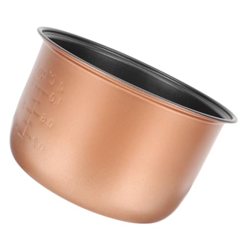KICHOUSE Revestimiento De Olla Arrocera Accesorio Transatlántico No Recubrimiento Estufa Eléctrica Reemplazo De Olla Arrocera Pequeño Olla Interior Acero Rose Gold Aleación De Aluminio