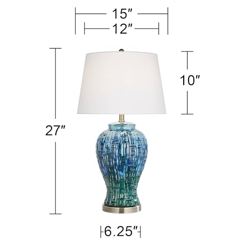 Lámpara de mesa Possini Euro diseño cerámica 27 pulg set 2 miniatura 4