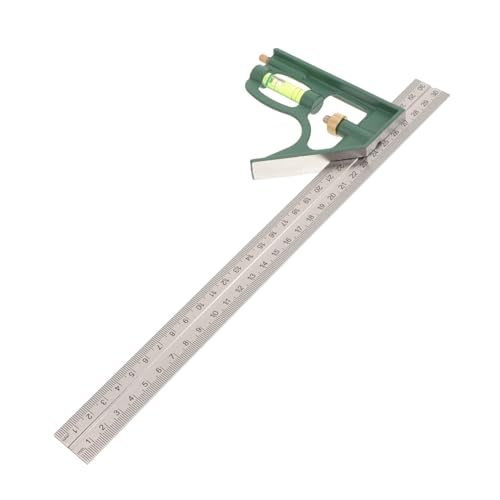 IWOWHERO Square Ruler Combination Protractor Tools Combination Square Angle Gauge Woodworker Tool Angle Ruler Miter Gauge Edge Ruler Miter Measuring Tool Stainless Steel Square Foot