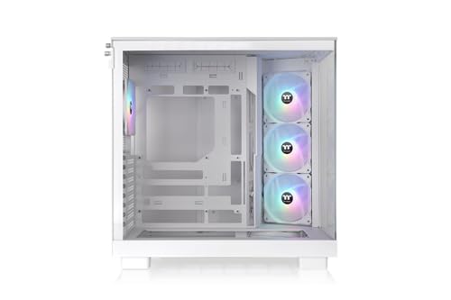 Image of Thermaltake View 380 XL TG ARGB PC Case, Snow White, Tempered Glass Panels, 4x120mm ARGB Fans