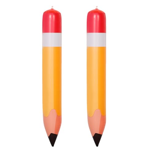 OHPHCALL Large Inflatable Pencil Toys Pvc Pencil Balloons for Back to School Decorations 2 Pack