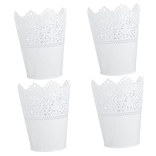 MUSISALY 4個蕾?デザインアイアンメイクアップ収納バケット コスメティッ