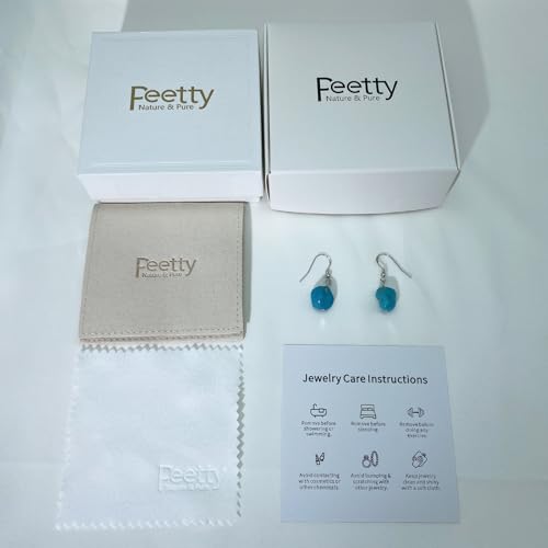 Turquoise Dangle Earrings Vintage 925 Sterling Silver Irregular Gemstone Drop for Women Gift4
