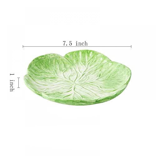 Gaolinci 7.5 Inches Cabbage Series Cartoon Ceramic Dinner Plate(Set Of 4) #TOP1