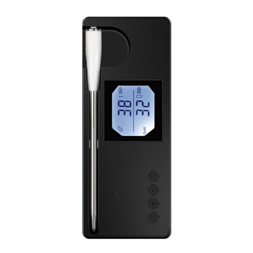 Quxxuol 調理用温度計 、 ワイヤレス肉温度計 Type-C充電 1000mAhバッテリー 長い待機時間 APPリアルタイムモニタリング 、 ワイヤレス伝送 デュアルセンサー スケジュールされた警報を設定可能、シンプルで正確 高温耐性 家庭料理やレス