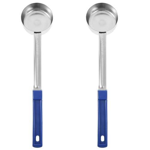 DOITOOL Mestolo Da Cucina in Acciaio Inox 14.6 Pollici Cucchiaio Controllo Porzioni Lungo Per Servizio Preciso Di Salsa E Zuppa Utensile Durevole E Facile Da Pulire Per Casa E Ristorante