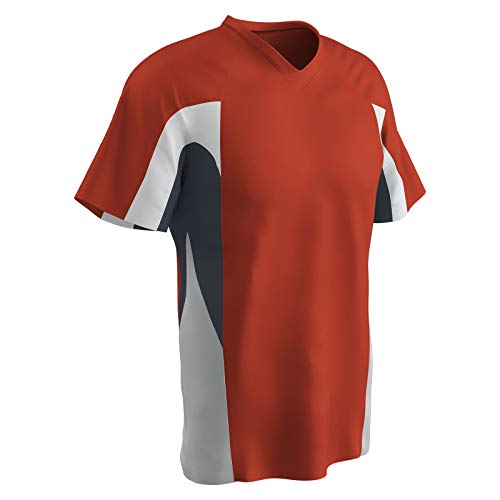 Jersey en polyester col en V orange et graphite taille M CHAMPRO