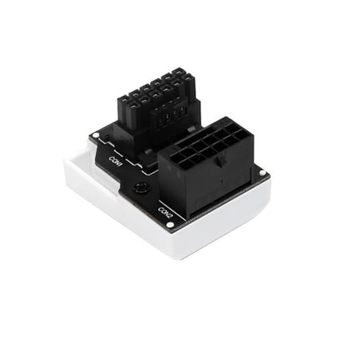 Humanitypd ATX3.0 12VHPWR 12+4 16 pines PCIe5.0 450 W Adaptador de cable de alimentación Conectores de 180 grados para RTX 4090 4080 4070 Instalación fácil fácil de usar RVS Blanco