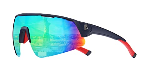 Image of Polarized Sports Sunglasses Wraparound Design TR90 Lightweight Frame With UV 400 Protection Glasses for Women Men