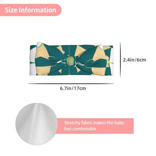 Exotic Style Floral Baby Bow Headband, Soft Baby Bow Hair Accessory For Newborn Babies, &*Toddlers, Kids.3