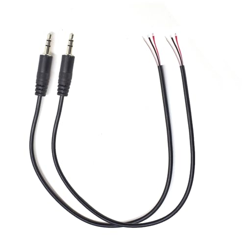 Cable de audio 2.5mm TRS macho a cable abierto 0.25m 2 piezas miniatura 1