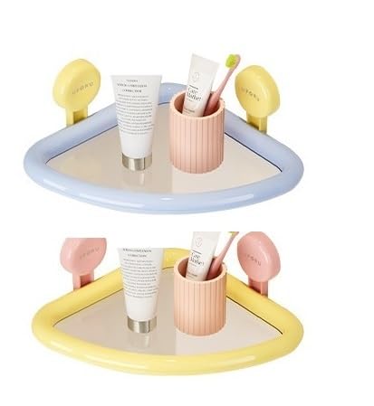2PCS Shower Caddy with Suction Cups Wall Mounted Bathroom Storage Shelf Picture D