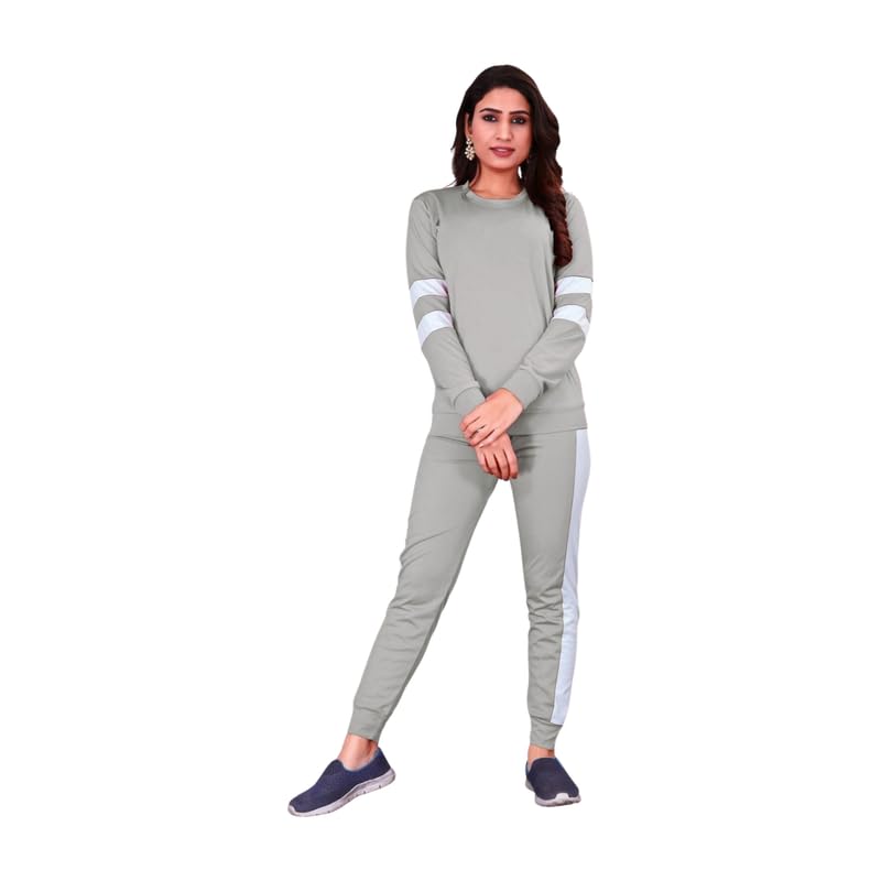 Sirgo Women Printed Tracksuit Set | Round Neck Top & Matching Track Pants | Comfortable Sportswear for Yoga, Gym, Jogging, Running, Workout, Casual Wear & Loungewear-picture-22