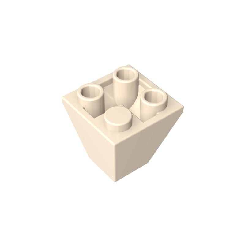 3676 Slope Brick 2x2 Corner Inverted Slope, White (yellowish), 50 PCS โ image 1