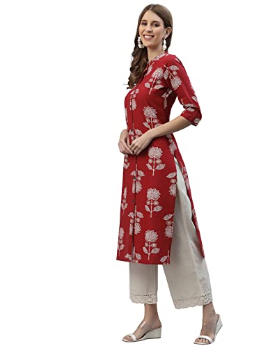 Image of Stylum Women's Rayon Straight Fit Straight Kurta