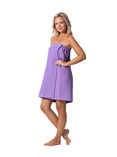 Image of Robe Direct Quick Dry, Lightweight Waffle Spa /Bath Wrap with Adjustable Closure & Elastic Top