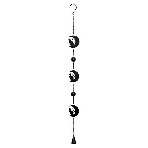 Shades of Alchemy Gothic Black Cat and Moon Wind Chime Hanging Decoration Shades of Alchemy Gothic Black Cat and Moon Wind Chime Hanging Decoration