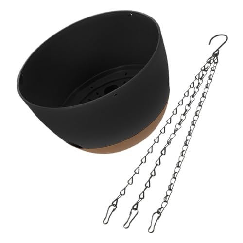 Gatuida Hängeampel Blumentopf Für Drinnen Und Draußen Terrassendekoration Pp Und Eisen Anthrazit Großer Pflanzkübel Mit Wandhalterung