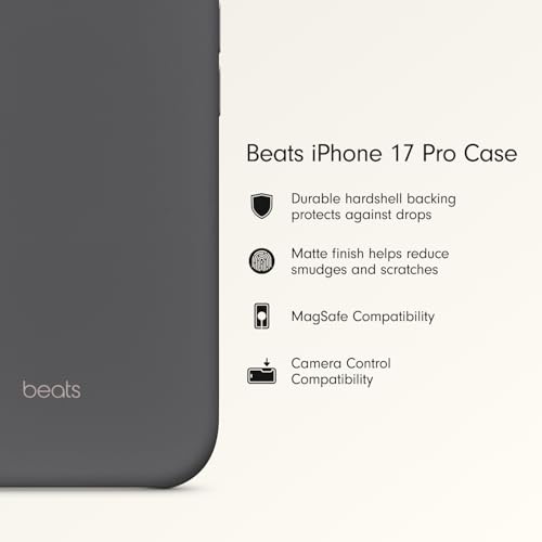 Beats iPhone 17 Pro Case with MagSafe & Camera Control, Matte Finish, Microfiber Lining – Granite Gray - image 2