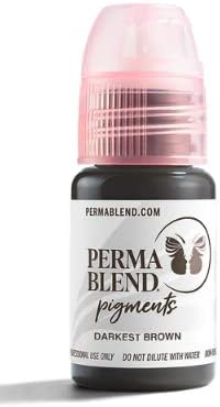 Perma Blend Pigments Professional Color for Permanent Makeup Darkest Brown 15ml, Bottle