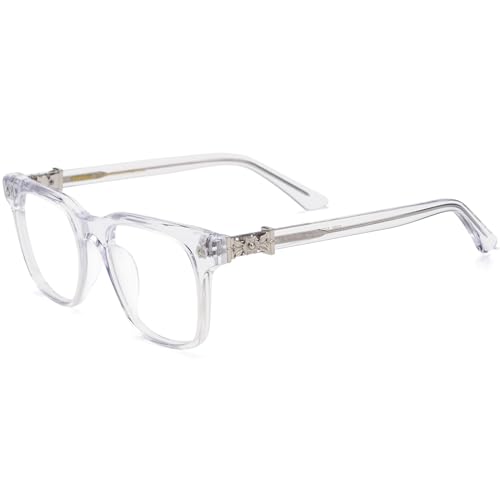 Image of HEPIDEM Acetate Glasses Frame Men Women Square Eyeglasses Optical Spectacles 9395