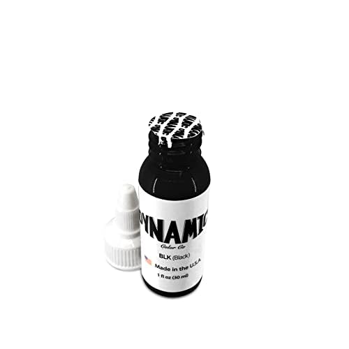 DYNAMIC - Tinta Tatuaje para el cuerpo Color Black 1oz, 30ml