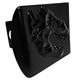 Elektroplate Metalhead T-Rex All Metal Black Hitch Cover for Trucks and SUVs | Fits Standard 2" Trailer Hitch Receivers | Premium Weatherproof