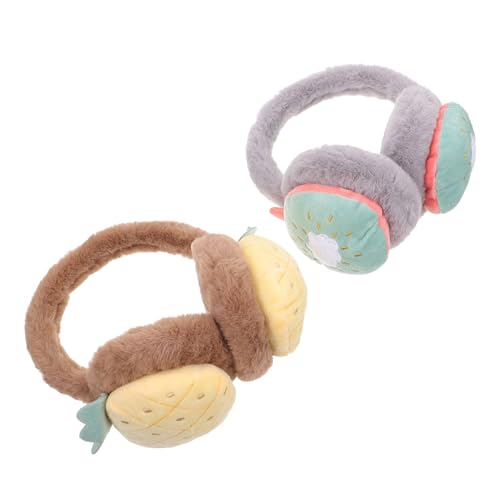 2pcs Girl Plush Earmuffs Winter Warm Ear Protectors for Ladies Boy Girl Outdoor
