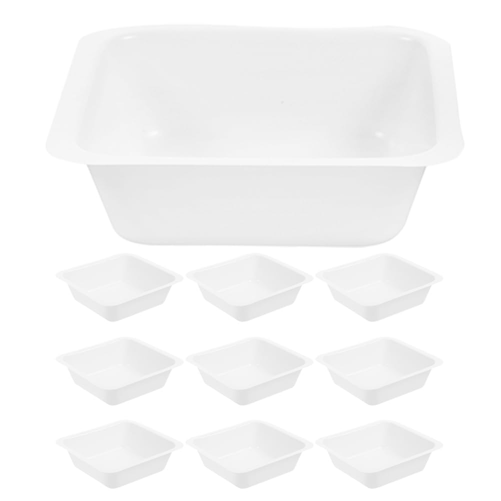 Mini Piatti Di Pesatura Quadrati 5.31X5.31X2.95In Set Da 30 Contenitori in Plastica Bianca Usa E Getta Per Laboratorio Misurazioni Accurate Efficienza Pulizia