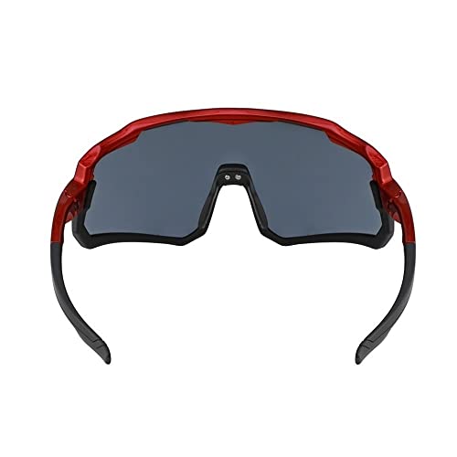Óculos Abs Wild Vermelho/preto com Lente Fume Ciclismo