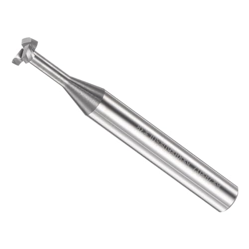 Image of T Slot End Mill, 3 Flutes 0.24 inch Dia 0.08 inch Cutting Depth, Solid Carbide CNC Straight Milling Cutter - (Applications: for Steel and Copper Milling)