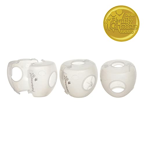 Image of Dreambaby EZY-Fit Door Knob Child Proof Safety Covers - Fits Most Standard Doorknobs - Suitable for Push & Twist Locks - White - 12 Pack - Model L908