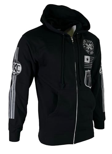 Xtreme Couture by Affliction Men's Zip Up Hoodie Bravenet Black4