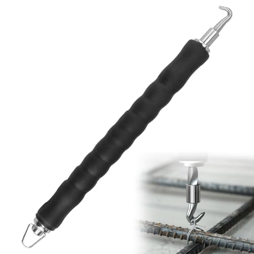Gancho Retráctil Semi Rebar Wire Twister Rebar Hook Tie Wire Twister Tornado de Alambre de Refuerzo Herramienta para Atar Refuerzos Gancho para Atar Barras de Refuerzo Mango de Goma Ergonómico