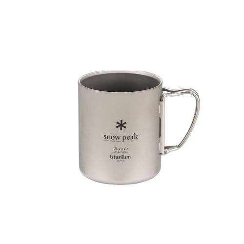 Snow Peak Double Wall Titanimum Insulated Mug, Lightweight, Durable, Camping, 300ml