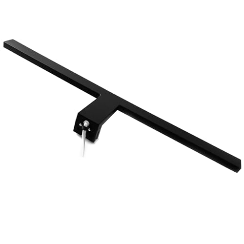 50 cm Schwarze LED Spiegelleuchte I Badleuchte I Schminklicht I Badezimmer I Aufbauleuchte I Schrank-Beleuchtung I Klemmleuchte I Neutral-weiß I 230 V I 650LM I IP44 I 7W