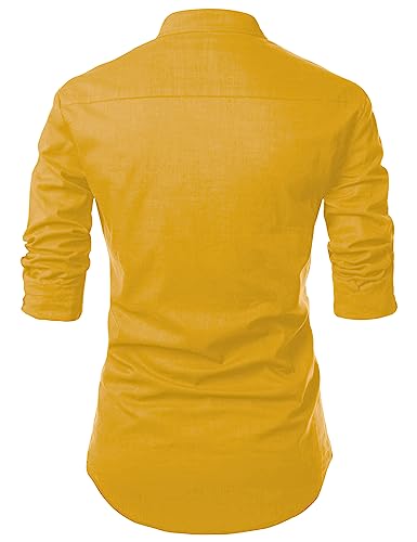 Image of FINIVO FASHION Men's Cotton Blend Regular Full Sleeve Straight Short Kurta Shirt, Casual and Formal Wear