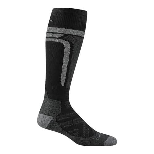 Darn Tough Vermont Mens Edge OTC Midweight with Cushion w/Padded Shin Black X-Large