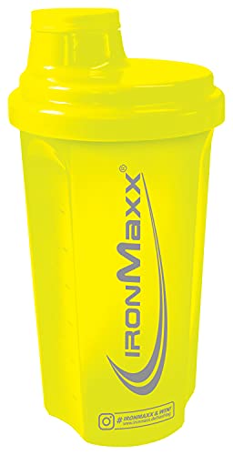 IronMaxx Eiweiß Shaker - Killer Gelb 700ml | Proteinshaker mit Drehverschluss, Sieb & Mess-Skala | auslaufsicher, spülmaschinengeeignet & frei vom Weichmacher BPA & DEHP