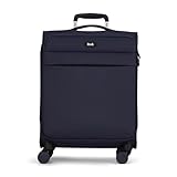 Rock Harper Soft Shell - Maleta ligera, elegante y minimalista, mango telescópico, ruedas giratorias de 360 grados y cerradura de combinación TSA, disponible en negro, gris, azul marino y beige
