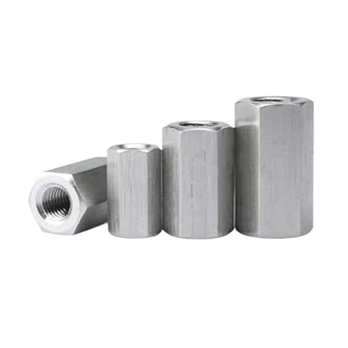 1個 M8 M10 M12 M14 M16 304 A2 ステンレススチール 六角六角延長ロングロッドコネクタ ジョイントスリーブ 管状カップリングナット(Length 30mm,M12 1PC)