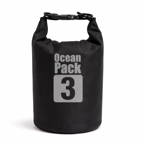Image of Waterproof Ocean Dry Bag, Roll Top Floating Waterproof Sack for Beach, Swimming, Kayaking, Boating, Fishing, Camping, Hiking & Water Sports (3 Liter)