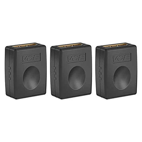 VCE Coupleur HDMI Femelle Femelle 4K 3D Rallonger des Câbles HDMI Lot de 2