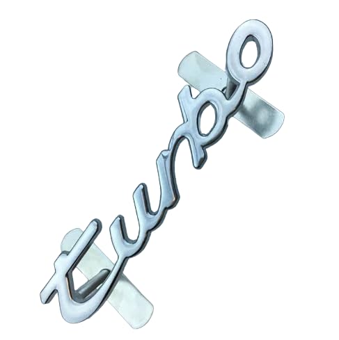 AutoTrends 1pc Front Grill Turbo 3D Car Emblem Tuning Metal Logo Badge