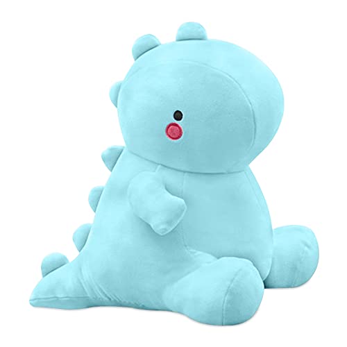 Cute Dinosaur Stuffed Animal, Dinosaur Plush Hugging Pillow, Weighted Dinosaur Plush Soft Dino Plush Birthday Gifts for Kids Girls Boys (Blue, 19.7”/50CM) 