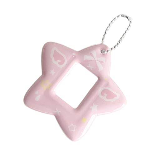 1インチのフォトカードスリーブ星型カードホルダーフォトカードストレージディスプレイペンダント。収納とディスプレイ用。